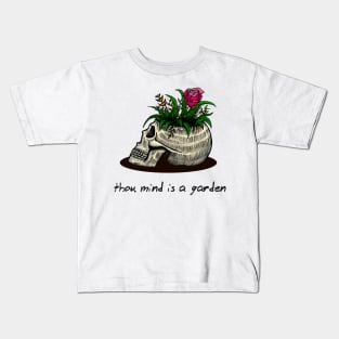 skull mind garden Kids T-Shirt